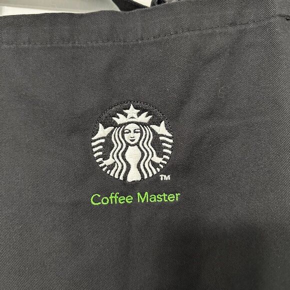 Starbucks Black Coffee Master Apron Authentic Rare Collectable Uniform Barista - Picture 3 of 5